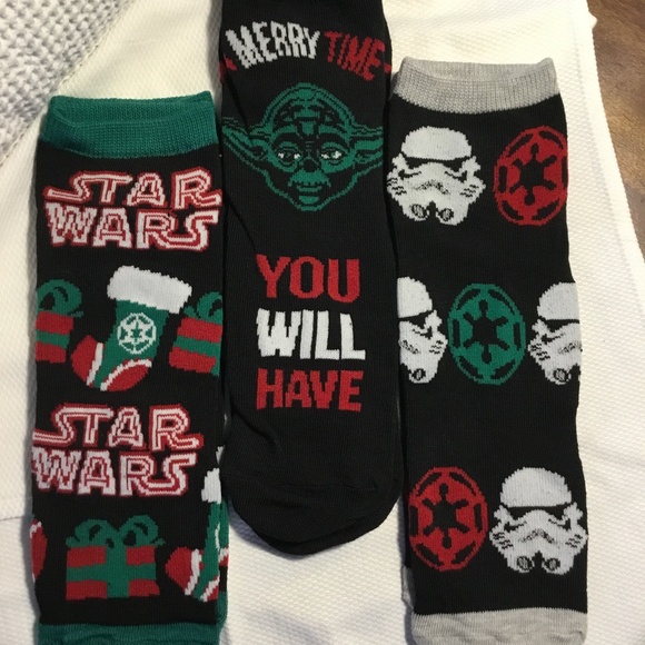 Star Wars Christmas Themed Ankle Socks | 3 Pairs | NWOT - Picture 1 of 6